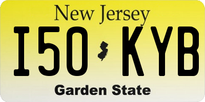NJ license plate I50KYB