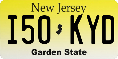 NJ license plate I50KYD
