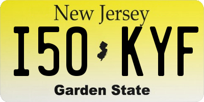 NJ license plate I50KYF