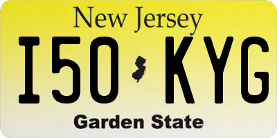 NJ license plate I50KYG