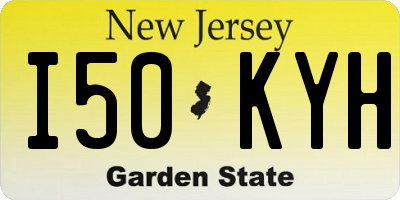 NJ license plate I50KYH