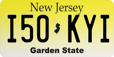 NJ license plate I50KYI