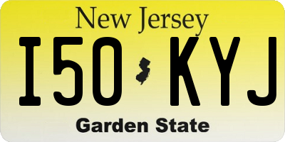 NJ license plate I50KYJ