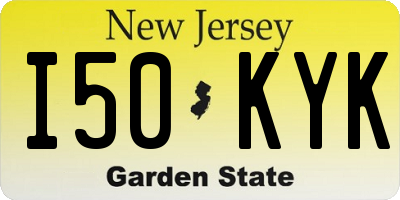 NJ license plate I50KYK