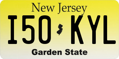 NJ license plate I50KYL