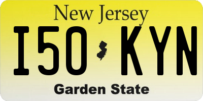 NJ license plate I50KYN