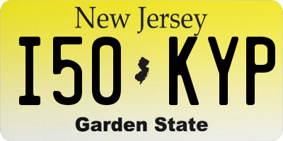 NJ license plate I50KYP