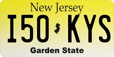 NJ license plate I50KYS