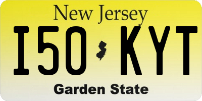 NJ license plate I50KYT