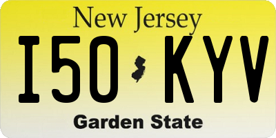 NJ license plate I50KYV