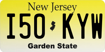 NJ license plate I50KYW