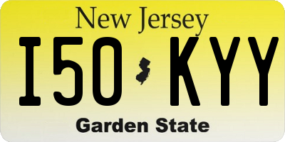 NJ license plate I50KYY