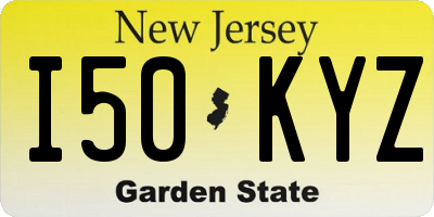NJ license plate I50KYZ