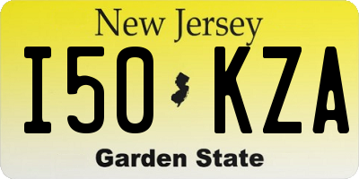 NJ license plate I50KZA