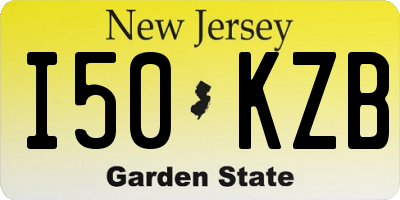 NJ license plate I50KZB
