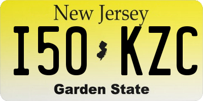NJ license plate I50KZC