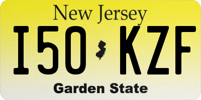 NJ license plate I50KZF