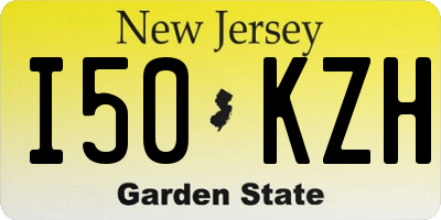 NJ license plate I50KZH