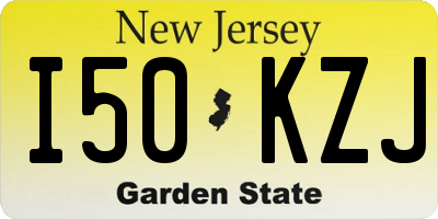 NJ license plate I50KZJ