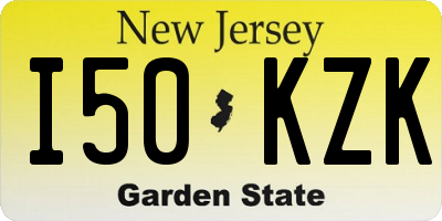 NJ license plate I50KZK