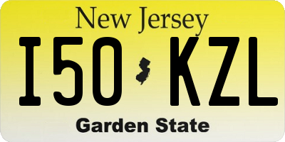 NJ license plate I50KZL