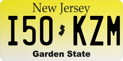 NJ license plate I50KZM
