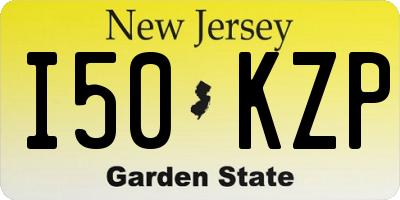 NJ license plate I50KZP