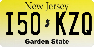 NJ license plate I50KZQ