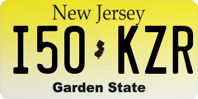 NJ license plate I50KZR