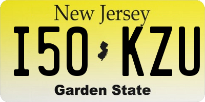NJ license plate I50KZU