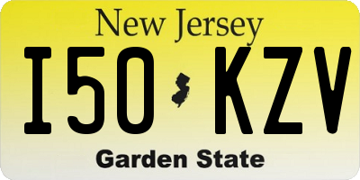 NJ license plate I50KZV