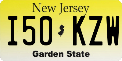 NJ license plate I50KZW