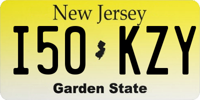 NJ license plate I50KZY