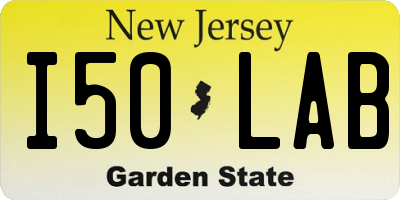 NJ license plate I50LAB