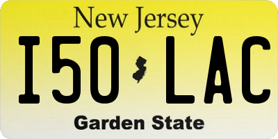 NJ license plate I50LAC