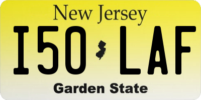 NJ license plate I50LAF