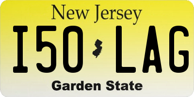 NJ license plate I50LAG