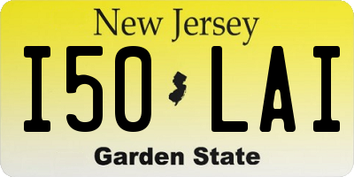 NJ license plate I50LAI