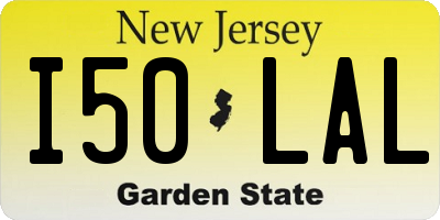 NJ license plate I50LAL