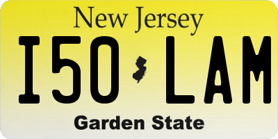NJ license plate I50LAM