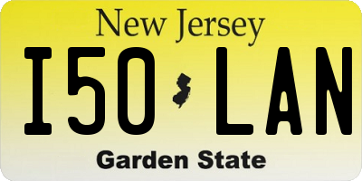 NJ license plate I50LAN