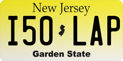 NJ license plate I50LAP