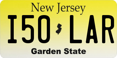 NJ license plate I50LAR
