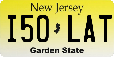 NJ license plate I50LAT