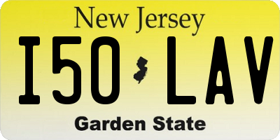 NJ license plate I50LAV