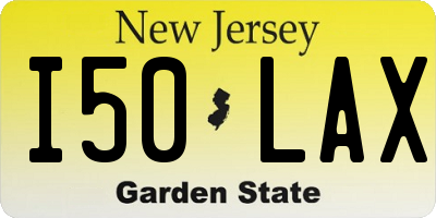 NJ license plate I50LAX