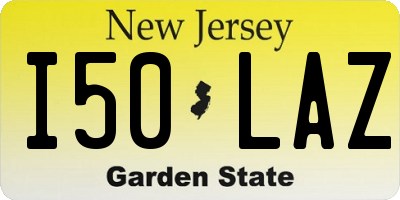 NJ license plate I50LAZ