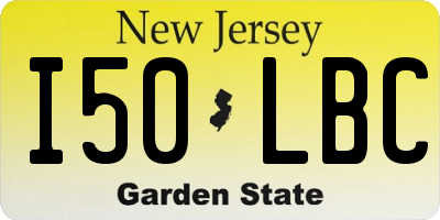 NJ license plate I50LBC