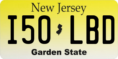 NJ license plate I50LBD