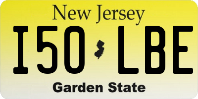NJ license plate I50LBE